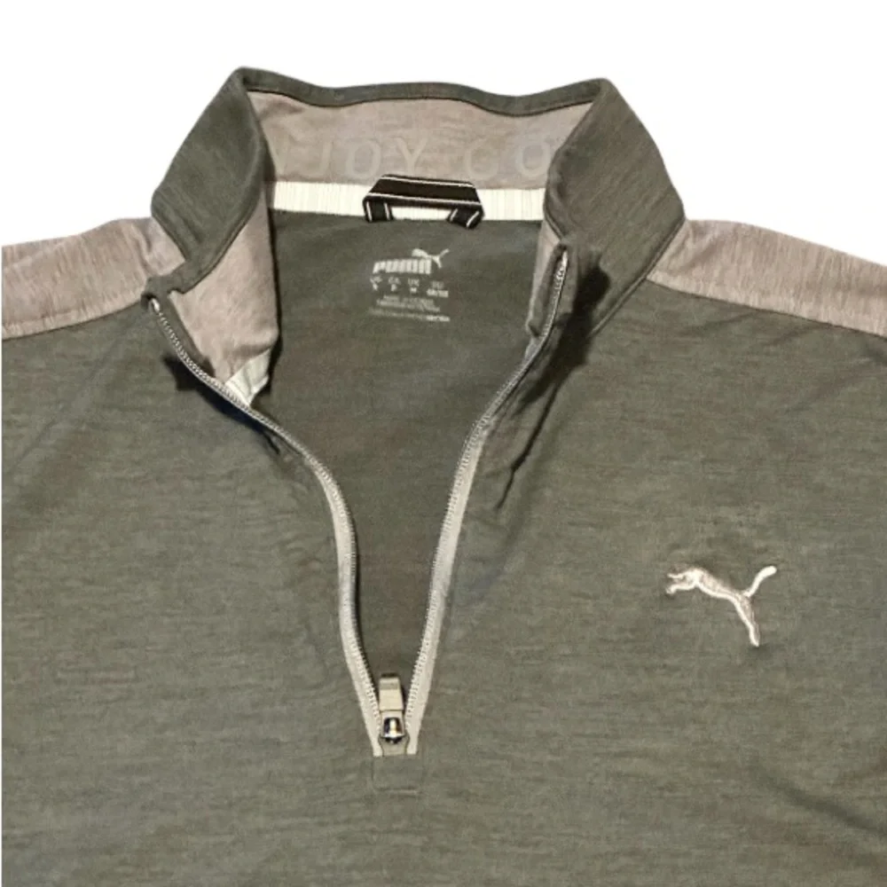 Puma Golf Men’s Cloud Spun T7 1/4 Zip Pullover Gray Small S